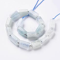 Природные Аквамарин бисер нитей X-G-S345-8x11-005