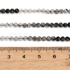 Natürliche turmalinierte Quarzperlenstränge&nbsp;GG-CBA9722-A04-3mm