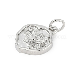 Латунные микропаве прозрачные подвески с фианитом&nbsp;KK-G522-07P