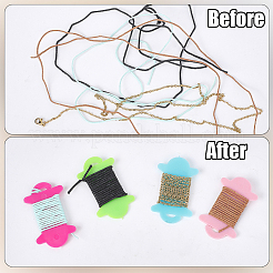 100 шт. 5 вида пластиковых катушек для ниток&nbsp;AJEW-SC0003-96