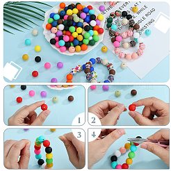 20шт круглые силиконовые фокусные бусины SIL-SZ0003-20A