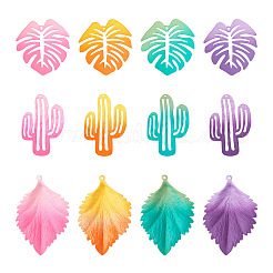 24 шт. 12 стильные подвески с градиентной окраской распылением IFIN-TA0001-50