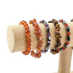 Льняные стойки дисплея браслета t-bar BDIS-WH0003-04B