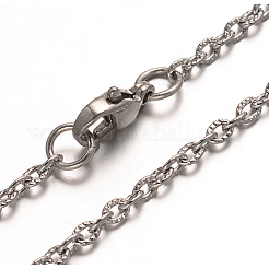 Colliers à chaîne en acier inoxydable 304&nbsp;NJEW-L398-01