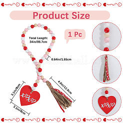 Деревянные бусины подвесные украшения&nbsp;AJEW-WH20020-109A