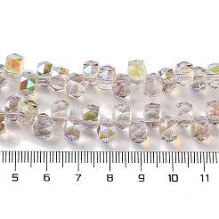 Нити гальванических бусин с полурадужным покрытием EGLA-H104-09A-HR03