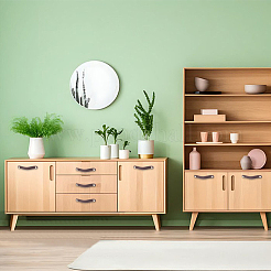 6 комплект овальных кожаных ручек для шкафа двух цветов FIND-HY0003-57