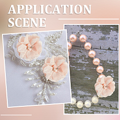 30 шт. полиэстер и пластик искусственный жемчуг и стразы цветочные украшения аксессуары&nbsp;DIY-SP0006-06A