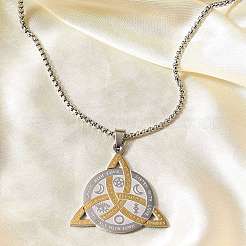 201 подвеска из нержавеющей стали NJEW-R019-01G&P