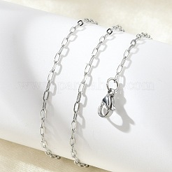 Некорневая цепочка-скрепка из нержавеющей стали 304 с застежками-лобстерами для мужчин и женщин NJEW-H205-03P-01