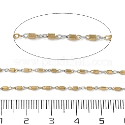Cadenas de eslabones cuboides de acero inoxidable 304 de dos tonos&nbsp;CHS-G050-02GP