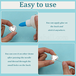 30шт латунь со стеклянными пришитыми стразами&nbsp;FIND-FG0004-73B