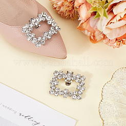 2шт украшения для обуви из сплава со стразами&nbsp;FIND-CP0002-33A