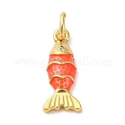 Латунные микропроволочные кубические циркониевые подвески из эмали&nbsp;KK-I276-23G