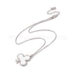 Сублимация пустой алюминиевый кулон ожерелье NJEW-E020-02P-04