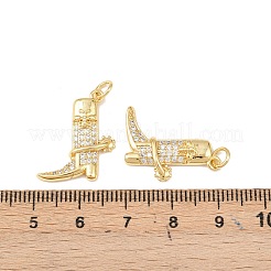 Pendentifs avec zircon cubiques à micro-pavés en laiton&nbsp;KK-P339-14G