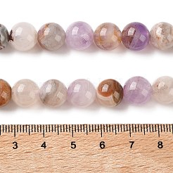 Natürliche Amethyst-Spitzenachat-Perlenstränge&nbsp;GG-CBABD99-04-10mm