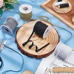 24 ярд плоского металлизированного полиэстерового эластичного шнура OCOR-WR0001-15D