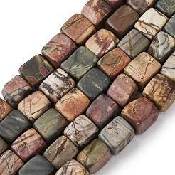 Нити бусин из натурального камня пикассо/полихромной яшмы&nbsp;G-D098-D02