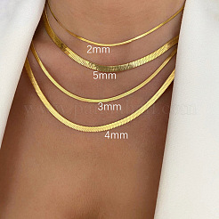 Collane a catena a serpente in acciaio inossidabile 304 per donna&nbsp;WG80FEF-08