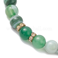 Bracelets extensibles en agate à bandes naturelles&nbsp;BJEW-JB12185