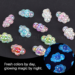 35 pz placcatura uv perline acriliche iridescenti arcobaleno&nbsp;PACR-PA0001-23