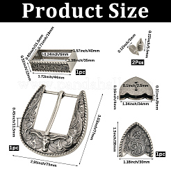 Комплекты пряжек из цинкового сплава для ремней FIND-WH20023-057B