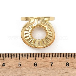 Манжеты из латуни с микро паве кубический цирконий для женщин&nbsp;RJEW-F186-06G