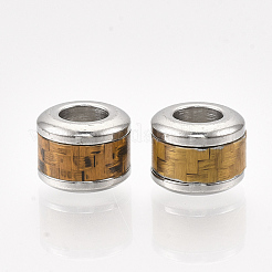 Европейские бусины из нержавеющей стали 304&nbsp;STAS-S079-99-P