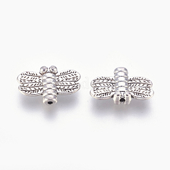 Тибетском стиле сплава стрекоза бусы X-TIBEP-GC191-AS-NR