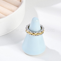 女性用304ステンレススチール指輪  ゴールデン·ステンレス鋼色  usサイズ7（17.3mm）&nbsp;RJEW-A052-01A-GP