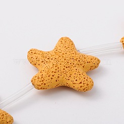 Синтетические бусины из вулканической породы G-N0096-13