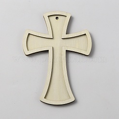 12шт деревянные большие подвески&nbsp;WOOD-WH0030-42A