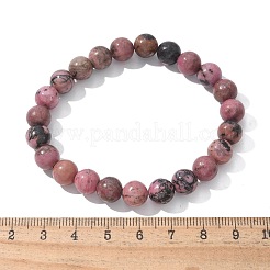 Natürliche rhodonite Perlen Armbänder dehnen&nbsp;BJEW-DJ0001-33B