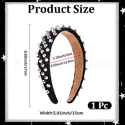 1 Haarband aus Kunstleder für Damen&nbsp;OHAR-CL0001-04B