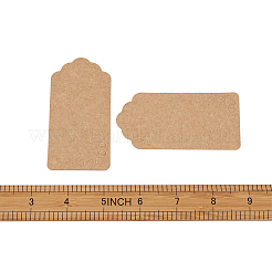 ジュエリーディスプレイクラフト紙の価格タグ  ジュートより糸付き  バリーウッド  9x4.5x0.03cm  約100個/袋&nbsp;X-CDIS-TAC0002-01