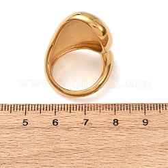 304ステンレススチールカフオープンリング  ゴールドカラー  ナゲット  27.5mm  usサイズ7 1/4(17.5mm)&nbsp;RJEW-E301-02C