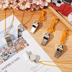 Свисток из нержавеющей стали с веревкой NJEW-CN0001-11A