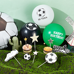 Футбольные бумажные украшения для торта AJEW-SC0002-76