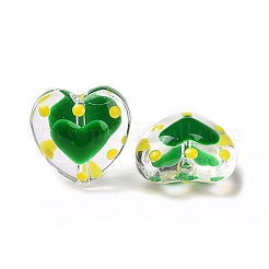 Perles de coeur en verre&nbsp;LS-GLAA-D005-01C