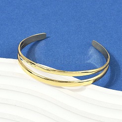 Полые браслеты-манжеты из нержавеющей стали 304 для женщин&nbsp;BJEW-Z097-04G