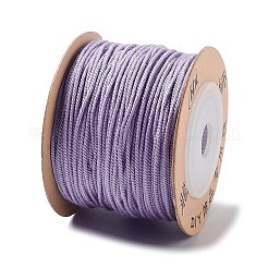 ポリエステルツイストコード  ラウンド  DIYのジュエリーには  ライラック  1mm  約49.21ヤード（45m）/ロール&nbsp;OCOR-G015-01A-33