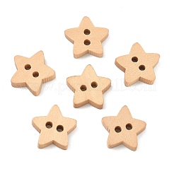 Природных 2-луночное основные пришивания пуговиц в форме звезды&nbsp;NNA0Z7T