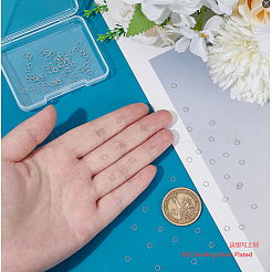 100 шт. 925 открытых соединительных кольца из стерлингового серебра с родиевым покрытием FIND-PH0026-50