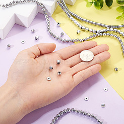 4 нити 4 стилей гальванизированные немагнитные синтетические гематитовые бусины нити G-CW0001-12P