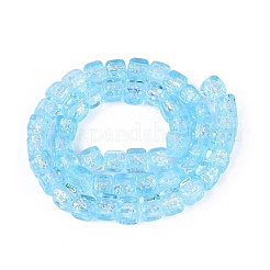 Perles à la main en verre de feuille brins&nbsp;FOIL-Q002-04C