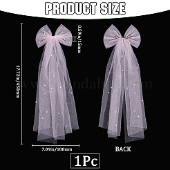 Заколки для волос из полиэстера с бантом&nbsp;AJEW-WH20002-61