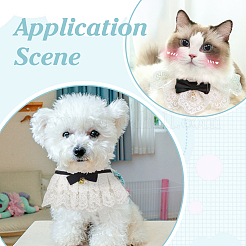 Полиэстеровые нагрудники для собак с бантом AJEW-WH0651-22C-01