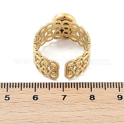 Открытые полые манжетные кольца из нержавеющей стали 304 RJEW-Z078-12G