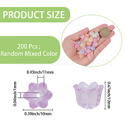 200 шт. Светящиеся акриловые бусины OACR-PA0001-17